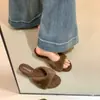 Zapatos peludos de estilo retro con punta abierta y tacón de cuña, sandalias elegantes sin cordones para mujer, nueva colección de otoño, perfectos con vestidos, zapatos de tacón medio a alto para la noche
