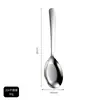 Aço Inoxidável 304 Fundo Plano Colher Chinesa Espessa Colher Doméstica para Sopa Colher para Comer Estudante Colher de Mesa Colher Colher