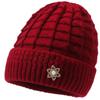Chapéu de inverno feminino com forro de fleece, quente, espesso, de tricô, chapéu de lã para senhora, chapéu para mãe, avó de meia-idade e idosos, outono
