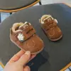 Novos Sapatos de Algodão de Inverno Sapatos Caminhantes Infantis Sola Macia para Bebê Sapatos para Recém-Nascidos 0-1 Ano Sapatos Estáveis para Meninos e Meninas