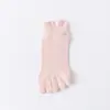 Calcetines de Cinco Dedos para Mujer, Verano, Malla Fina, Diseño Hueco, Absorbentes de Sudor, Resistentes al Olor, Calcetines Cortos Antideslizantes, Calcetines Deportivos de Algodón Puro con Separación de Dedos