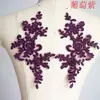 Vestido de noiva bordado aplique peça flor artesanal faça você mesmo cabeça de noiva joia material branco vermelho preto renda acessórios de roupas