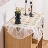 Nueva Mantelería Clásica Estilo Chino para Mesa de Café Cuadrada Jacquard Rojo Decoración de Boda Mantelería de Tela de Encaje Blanco