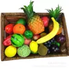 Modelo de fruta simulada, juego de frutas artificiales, manzana, plátano, sandía, limón, naranja y otros accesorios para fotos, decoración del hogar
