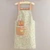 Delantal de Cocina para el Hogar Fresco y Sencillo Ropa Transpirable Resistente a las Manchas Nueva Ropa Exterior Bata Ropa Protectora Overol de Lona para Adultos