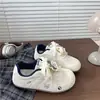 Zapatos Blancos Transpirables con Tema de Gato para Mujer, Nuevo Estilo Verano 2026, Zapatos Planos Versátiles Antideslizantes con Lazo, Zapatos de Moda para Mujer con Punta Redonda