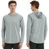 Roupas de Fitness com Capuz Transfronteiriças da Amazon para Homens, Roupas de Treino de Alta Elasticidade de Secagem Rápida para Primavera e Verão, Roupas Esportivas de Corrida Justas