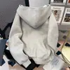 Sudadera Irregular con Doble Cremallera Estilo Calle Americana Primavera y Otoño para Hombres y Mujeres, Chaqueta Pesada con Capucha de Diseñador con Cremallera para Hombres