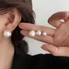 Febre de blogueira Ins com brincos de pérola em prata esterlina femininos 2023 nova tendência socialite celebridade da internet joia de ouvido com temperamento