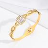 Pulsera de moda transfronteriza pulsera de joyería para mujer pulsera acero inoxidable con taladro hueco hebilla de acero titanio joyería simple coreana