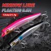Cebo flotante Mino Luya para pesca en superficie, con cuentas, para aguas poco profundas, sin labios, Milo, 12 cm, 21,7 g, cebo falso, 0,6 m