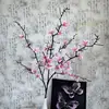 Flores de magnolia artificiales de 9 ramas para decoración de salón de bodas, arreglos florales para pasillo, flores artificiales de seda para bodas al aire libre, venta al por mayor transfronteriza