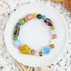 Pulsera de cerámica de Jingdezhen, nueva y que no se decolora, para estudiantes mujeres, pulsera de cuentas de estilo antiguo, pulsera de cerámica fresca y moderna