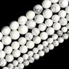 Ventas Directas de Fábrica Turquesa Blanca Natural Cuentas Sueltas Cuentas Redondas de Turquesa Accesorios de Joyería DIY Pulsera Productos Semielaborados Venta al por Mayor Exportación