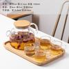 Té de la Tarde de Lujo Ligero Tetera de Flores Vela Hirviendo Té Resistente a Altas Temperaturas Salón de Belleza Juego de Té de Flores y Plantas Té de Frutas de Vidrio Vela de Ciruela Excelente