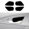 Adecuado para Honda Civic de 10ª Generación 2016-2019, Pegatina para Tazón de Puerta Interior, Negro Piano Modificado Decorativo, Negro Brillante, Interior de Coche