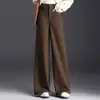 Pantalones de Pierna Ancha Holgados de Cintura Alta Adelgazantes con Caída para Mujer Moda Invierno 2026 Temperamento Versátil Simples para el Trabajo Casual Tendencia