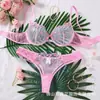 Lingerie lingerie 2026 comércio exterior fornecimento conjunto de lingerie feminina rosa doce bordado desejo puro lingerie romântica divertida