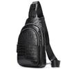 Nueva bolsa transfronteriza europea y americana de piel de vaca de primera capa con patrón de cocodrilo, cuero genuino, para hombre, casual, para el hombro, casual, tipo bandolera, venta al por mayor