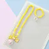 Nuevo Conjunto de Pulsera y Collar de Cuentas de Tierra Lazo Lindo Cuentas Transparente Bola Malvavisco Colgante Collar Al por Mayor