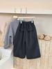 Ropa Infantil Floral y de Moda Pantalones de Punto Forrados de Borrego Estilo Coreano para Niñas Nuevo Estilo Otoño/Invierno 2025 Perezoso Casual Adelgazante Versátil Moderno Niños
