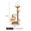 Marco para Gatos de Madera Maciza, Casa para Gatos Cápsula Espacial Grande, Árbol para Gatos con Rascador Integrado, Plataforma para Saltar, Suministros para Gatos Antirrasguños