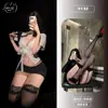 Ropa Interior Sexy Talla Grande Amigo Naranja para Pechos Pequeños, Uniforme de Secretaria Coqueta, Conjunto Bodycon Tentación Pura Qqny 9132