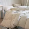 Juego de cuatro piezas de gasa de doble capa 100% algodón suave y de tacto suave, grado A para maternidad e infantil, Juego de tres piezas de sábana y funda de edredón de algodón puro con estampado floral pequeño estilo francés 4