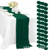 Amazon Bali Chifón Arrugado Mantel Individual, Mantel de Gasa Semitransparente, Mantel de Boda Estilo Bohemio Festivo