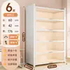 Armário de Armazenamento de Aço Prateleira de Armazenamento Doméstico Estante de Livros para Quarto Armário de Armazenamento Multi-Camadas de Piso para Varanda com Porta Armário de Armazenamento para Sala de Estar