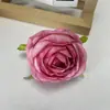 Rosa de Borda Queimada Francesa Flores Artificiais Casamento Parede de Flores para Chão Arranjo de Flores Design de Arco Fileira de Flores Flores Artificiais Atacado