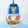 Puesto de mini pecera portátil para niños, botella QQ, botella de tortuga, taza de medusas, caja de peces de colores transparente, puesto de mercado nocturno, venta al por mayor