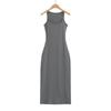 Vestido sexy con tirantes que desaparecen para mujer, verano 2023, nuevo, color sólido, elástico, ajustado, largo hasta la cadera