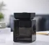 Frasco Quadrado para Aromaterapia de 100ml com Tampa de Madeira Preta, Frasco de Vidro Difusor de Fragrância Preto Fosco à Prova de Luz, Frasco para Decoração de Interiores