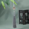 Colgante de Abanico Dorado con Borla de Pedrería Colorida Adorno Pequeño Nuevo Estilo Chino Estilo Antiguo Hanfu Cheongsam Decoración de Coche Accesorios para Ropa Bolsos