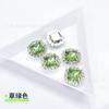 Atacado do Fabricante Base Prata Quadrada Vidro Colorido Corrente de Diamantes Borda de Corrente Corrente de Garra Costurada à Mão Diamante DIY Acessório de Cabelo Acessório de Sapato