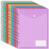Bolsa Portadocumentos Vertical de PP con Agujeros y Cierre de Velcro A4A5A6 Papel de Examen Estudiantil Bolsa para Documentos de 11 Agujeros 6 Agujeros Bolsa Portadocumentos Impermeable