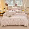 Conjunto de Roupa de Cama de Quatro Peças Estilo Cartoon Simples 100% Algodão Amigo da Pele Respirável Conjunto de Roupa de Cama para Dormitório Conjunto de Roupa de Cama de Algodão para Meninos e Meninas