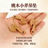 Bolsos Ruyi con Dosel de Loto para Hombres y Mujeres, Colgante de Madera de Durazno, Hacha Tallada, Colgante Pequeño, Accesorios para Colgantes de Llave