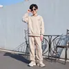 Traje para Niños Estilo Primavera y Otoño 2026 Nuevo Estilo Ropa de Otoño para Niños Medianos y Grandes Sudadera de Cuello Redondo Ropa Falsa de Dos Piezas para Niños Venta al por Mayor
