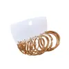 Set de Aretes Redondos Trenzados Geométricos de Aguja de Plata Simple de Moda Pendientes Estilo Europeo y Americano Pendientes Ligeros de Lujo de Gama Alta para Mujeres