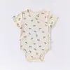 Ropa de Bebé de Algodón Puro Clase A Verano 2026, Mameluco Unisex para Bebé que Protege la Barriga, Pelele para Bebé con Apertura Lateral