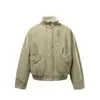 Roupas Vintage 2025 Inverno Nova Tendência Japonesa Retrô Lavada Vintage Forrado com Fleece Quente Jaqueta de Algodão Casaco de Algodão Masculino