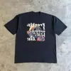 Camiseta Vintage com Estampa de Panqueca LeTTer Algodão Clássico Masculina