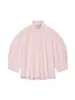 2026 Verão Novo Estilo Europeu e Americano Fashion Versátil Casual Simples Solta Emagrecedora Manga Bufante Camisa 4786/035