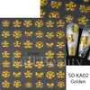 Pegatinas de Arte para Uñas Nuevas Transfronterizas 5D en Relieve Estéreo Estampado en Caliente Línea Francesa Flor Enrollada Encaje Flor Flor de Uña Pegatinas
