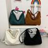 Novedad Verano 2024 Bolso de Terciopelo Bolso Tote de Gran Capacidad Bolso de Hombro Moderno y Sencillo Bolso Cruzado Casual para el Trabajo y el Día a Día para Mujer