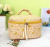 Bolsa de Maquiagem Transfronteiriça Novo Estilo Fresca e Fofa, Bolsa de Armazenamento Portátil de Algodão Fofa, Necessaire Floral de Nicho Fofa