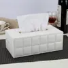 Caja de pañuelos de cuero estilo europeo, dispensador de pañuelos para uso en coche y hogar, caja de pañuelos creativa para sala de estar, mesa de centro, dormitorio y comedor