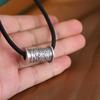 Colgante de collar de plata con forma de pie de rey ciervo dorado, estilo vintage Fu Lu, con cuentas de barril grande, para mujer, regalo